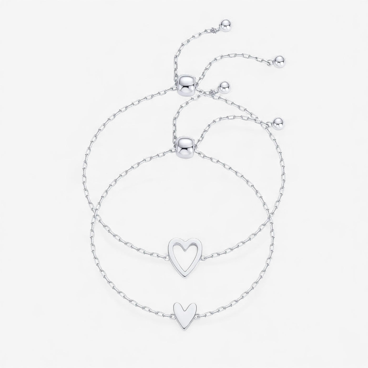 Heart Pendant Bracelet Set - Ideal Gift for Best Friends